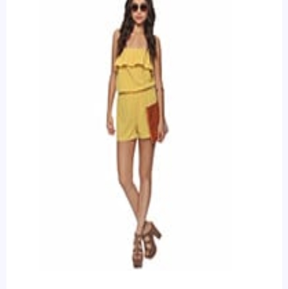 FOREVER 21 Romper Strapless Flounced